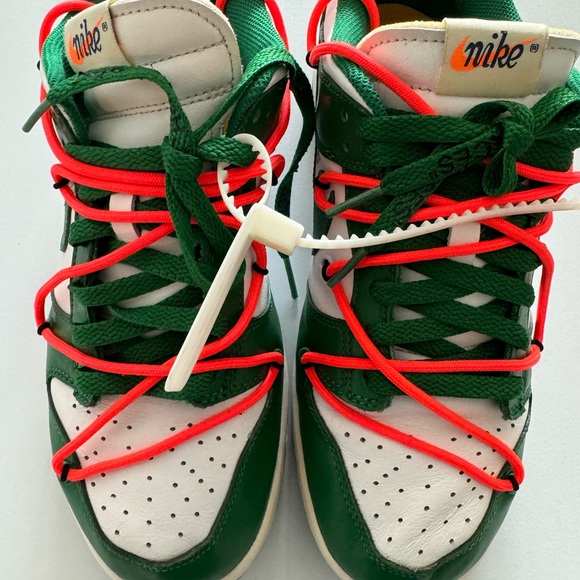 Used Off-White Off White x Nike Dunk LowGreen White - Picture 9 of 10